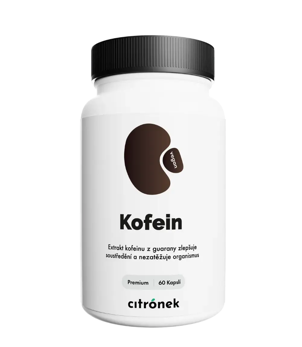 Citronek Kofein z Guarany 100 mg – 60 veganských kapslí | Energie a soustředění
