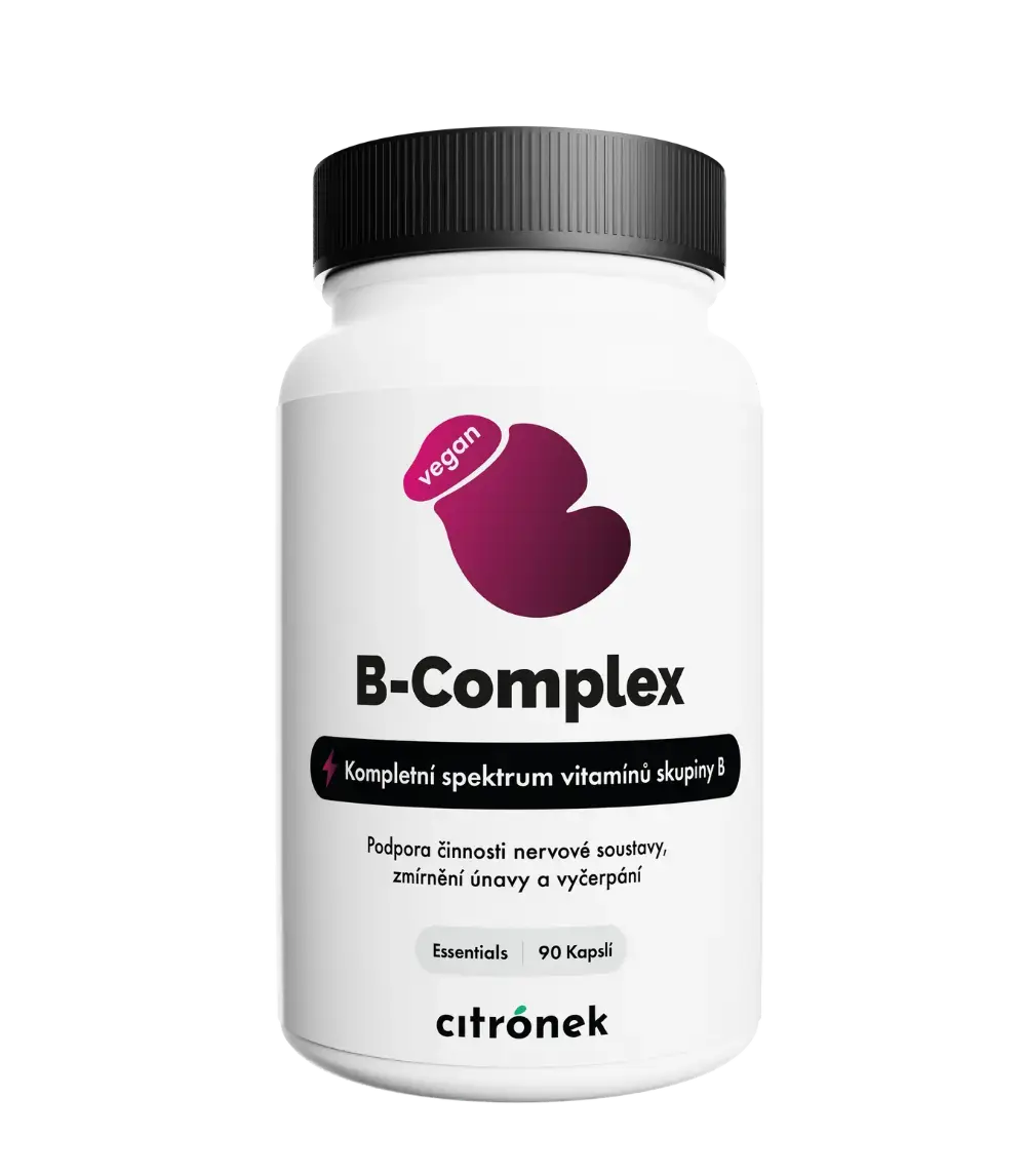 Citronek B-Complex – 90 veganských kapslí | Kompletní spektrum vitaminů B pro energii