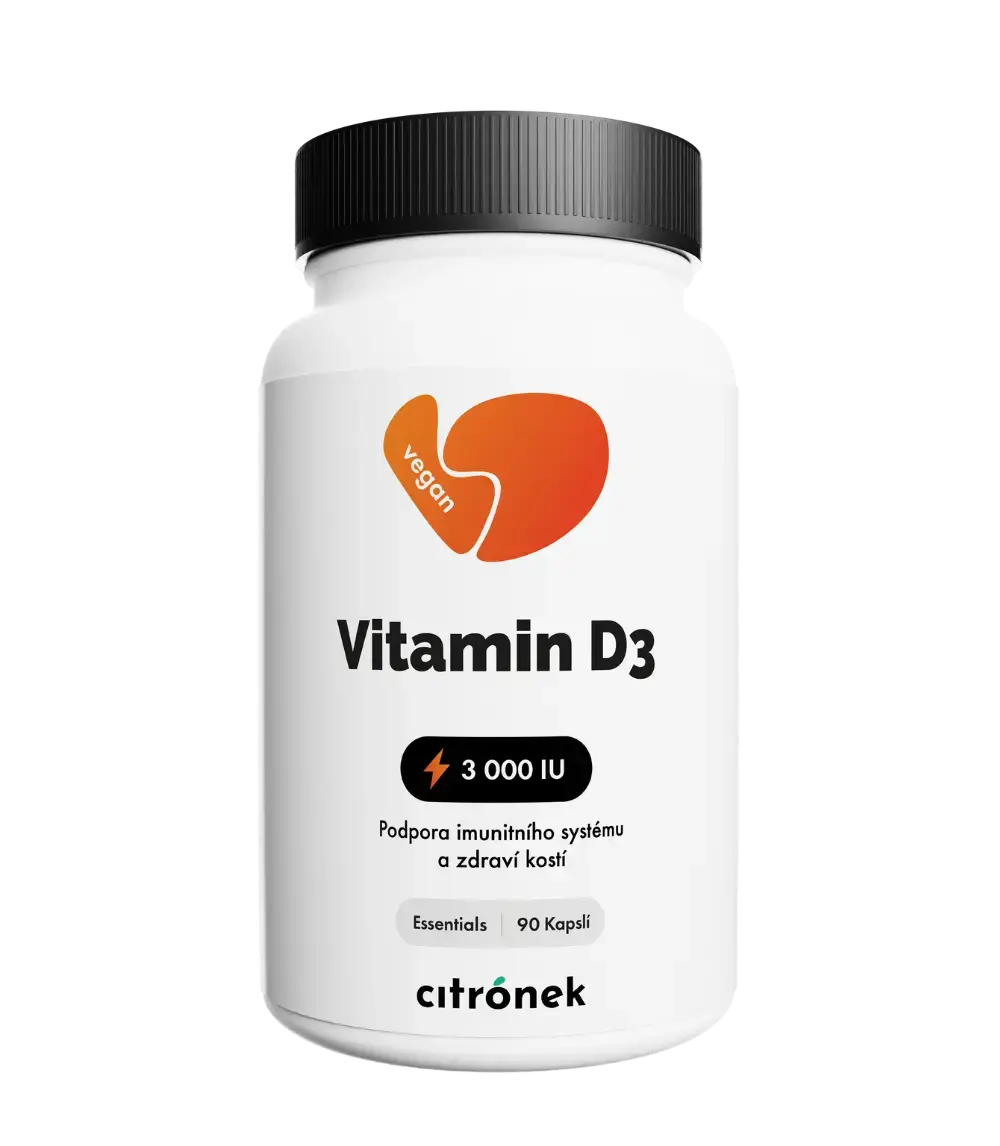 Citronek Vitamin D3 1000 IU – 90 veganských kapslí | Zdraví kostí a imunity