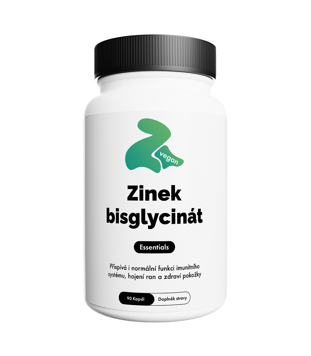 Citronek Zinek Bisglycinát – 90 veganských kapslí | Zdraví pokožky, vlasů a imunity